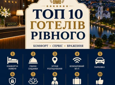 ТОП 10 готелів Рівного: рейтинг, відгуки та як обрати