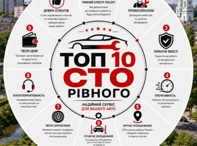 ТОП 10 СТО Рівного: рейтинг, відгуки та як обрати