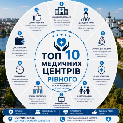 ТОП 10 медичних центрів Рівного: рейтинг, відгуки та як обрати
